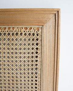 Hamilton Cane Bedhead - King Single - Weathered Oak - Boho Bliss