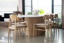 Load image into Gallery viewer, Harlow Dining Chair - Natural with Linen Seat - Boho Bliss