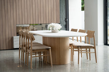 Load image into Gallery viewer, Harlow Dining Chair - Natural with Linen Seat - Boho Bliss