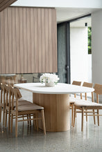 Load image into Gallery viewer, Harlow Dining Chair - Natural with Linen Seat - Boho Bliss