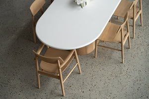 Harlow Dining Chair - Natural with Timber Seat - Boho Bliss