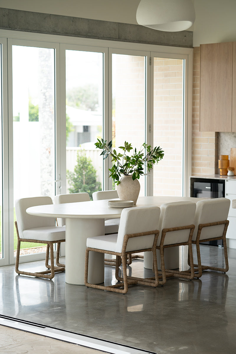 Lorenzo Oval Dining Table 2.4m - Boho Bliss