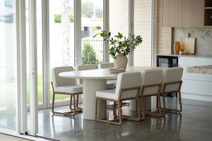 Lorenzo Oval Dining Table 2.4m - Boho Bliss