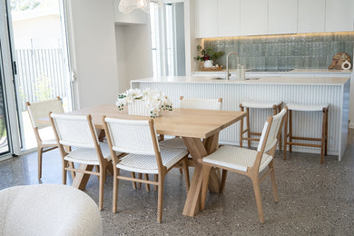 Zen Dining Chair - White (Close Weave) - Boho Bliss