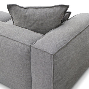 Alessia 3 Seater Sofa With Cushion And Pillow - Oslo Grey - Boho Bliss