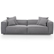 Alessia 3 Seater Sofa With Cushion And Pillow - Oslo Grey - Boho Bliss