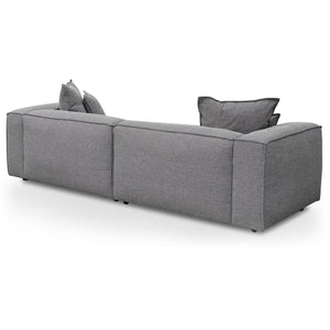 Alessia 3 Seater Sofa With Cushion And Pillow - Oslo Grey - Boho Bliss