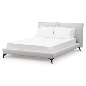 Alford Queen Bed - Pearl Grey - Boho Bliss