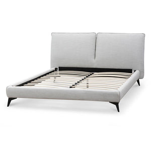 Alford Queen Bed - Pearl Grey - Boho Bliss