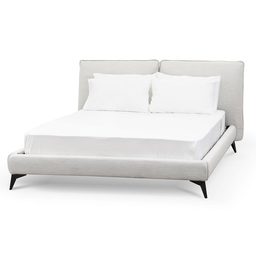 Alford Queen Bed - Pearl Grey - Boho Bliss