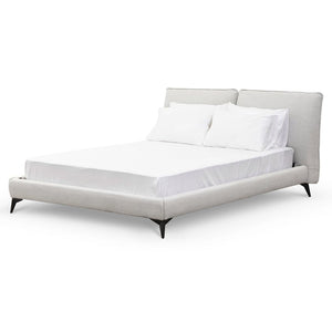 Alford Queen Bed - Pearl Grey - Boho Bliss