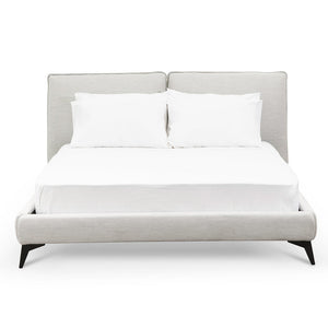 Alford Queen Bed - Pearl Grey - Boho Bliss