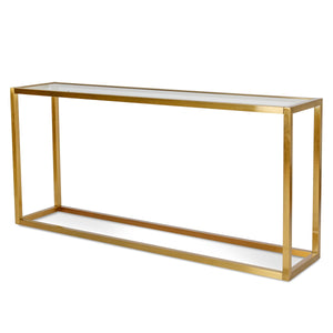 Alison Console Table - Chrome Gold - Boho Bliss