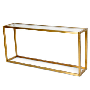 Alison Console Table - Chrome Gold - Boho Bliss