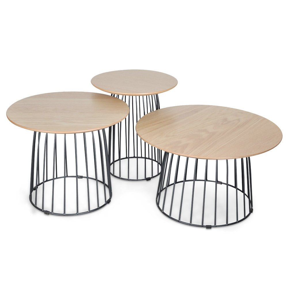 Amelie Side Table Set - Natural - Boho Bliss