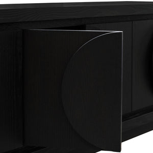 Annular Entertainment Unit 2m - Textured Black - Boho Bliss