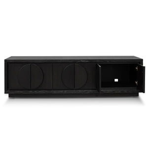 Annular Entertainment Unit 2m - Textured Black - Boho Bliss