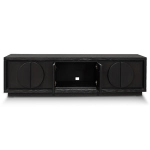 Annular Entertainment Unit 2m - Textured Black - Boho Bliss