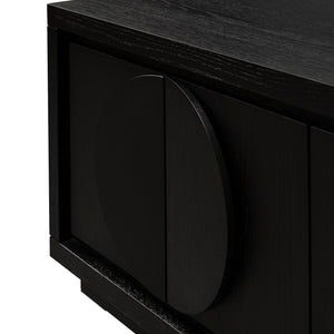 Annular Entertainment Unit 2m - Textured Black - Boho Bliss