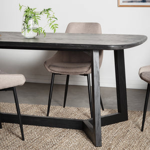 Arlen 2.2m Dining Table - Black - Boho Bliss