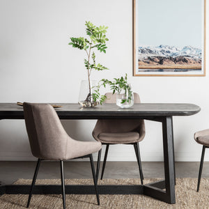 Arlen 2.2m Dining Table - Black - Boho Bliss