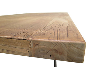 Asha Reclaimed Elm Wood Table 1.5m - Rustic Natural - Boho Bliss