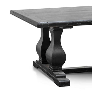 Atrium Elm Wood Dining Table 2.4m - Black - Boho Bliss