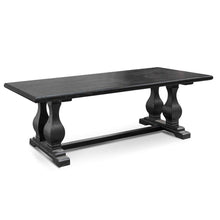 Load image into Gallery viewer, Atrium Elm Wood Dining Table 2.4m - Black - Boho Bliss