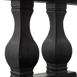 Atrium Elm Wood Dining Table 2.4m - Black - Boho Bliss