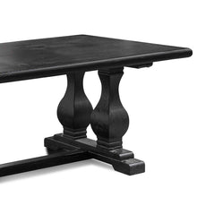 Load image into Gallery viewer, Atrium Elm Wood Dining Table 2.4m - Black - Boho Bliss