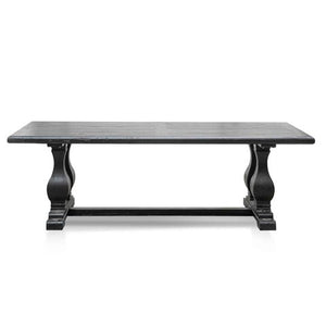 Atrium Elm Wood Dining Table 2.4m - Black - Boho Bliss
