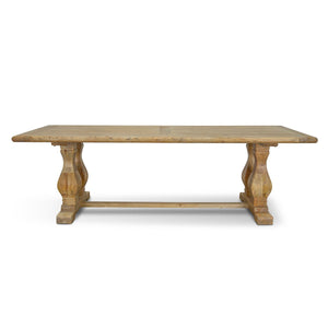 Atrium Reclaimed Elm Wood Dining Table 2.4m - Rustic Natural - Boho Bliss