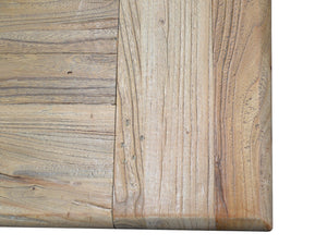 Atrium Reclaimed Elm Wood Dining Table 3m - Rustic Natural - Boho Bliss