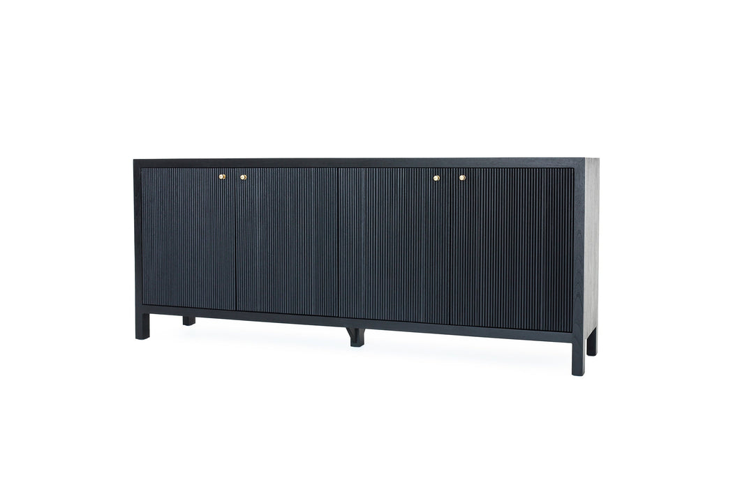 Audrey 4 Door Sideboard - Black - Boho Bliss