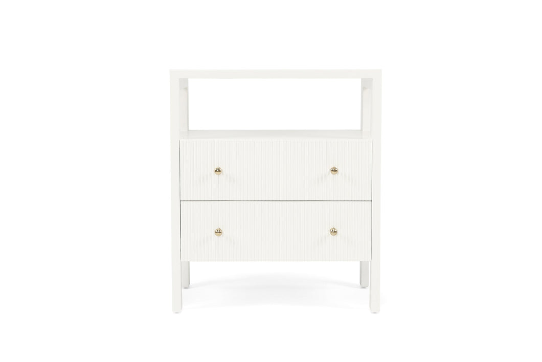 Audrey Bedside Table - White - Boho Bliss