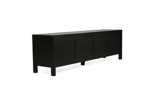 Audrey Entertainment Unit 2m Black - Boho Bliss