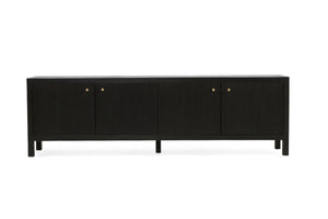 Audrey Entertainment Unit 2m Black - Boho Bliss