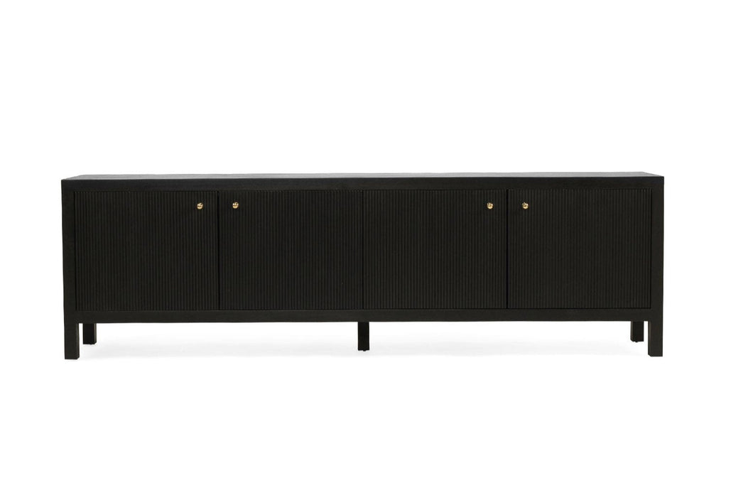 Audrey Entertainment Unit 2m Black - Boho Bliss