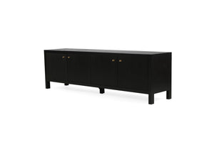Audrey Entertainment Unit 2m Black - Boho Bliss