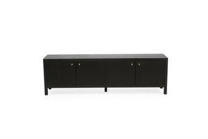Audrey Entertainment Unit 2m Black - Boho Bliss