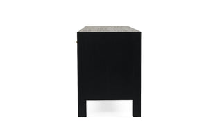 Audrey Entertainment Unit 2m Black - Boho Bliss