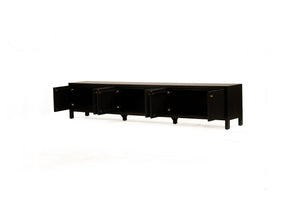 Audrey Entertainment Unit 3m Black - Boho Bliss
