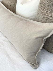 Audrey Long Lumbar Cushion Cover - Natural - Boho Bliss