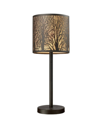 Autra Table Lamp - Aged Bronze with Amber Lining - Boho Bliss