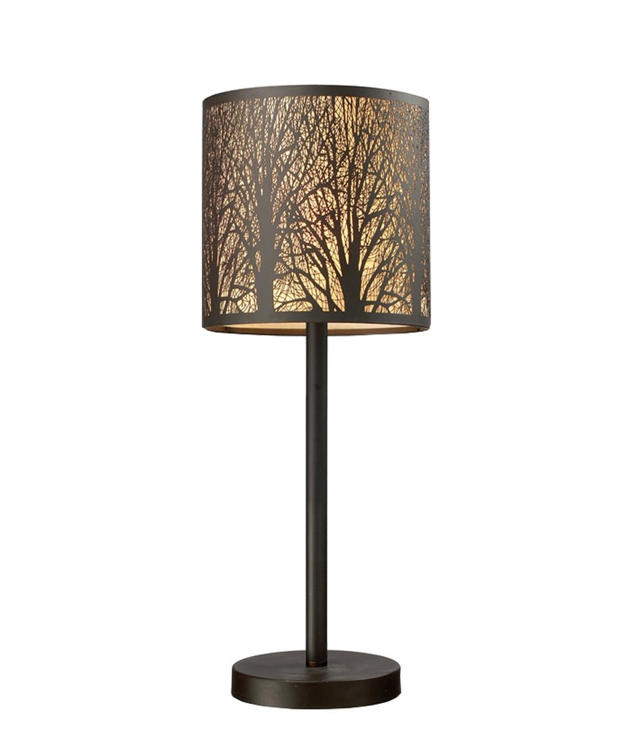 Autra Table Lamp - Aged Bronze with Amber Lining - Boho Bliss