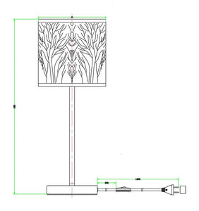 Autra Table Lamp - Aged Bronze with Amber Lining - Boho Bliss