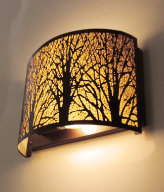 Autra Wall Light - Aged Bronze with Amber Lining - Boho Bliss