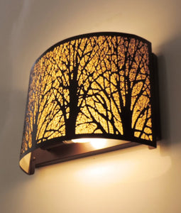 Autra Wall Light - Aged Bronze with Amber Lining - Boho Bliss