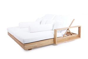 Avila Outdoor Double Sunlounger with Arms - Boho Bliss