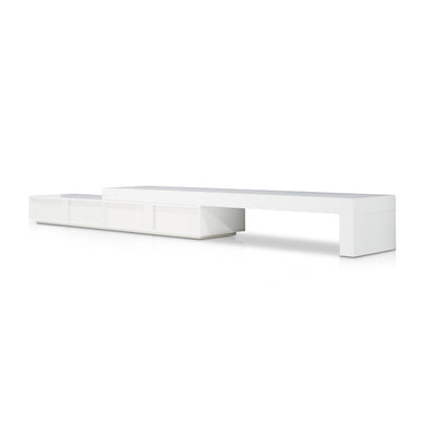 Axis Extendable Entertainment Unit - White Oak - Boho Bliss
